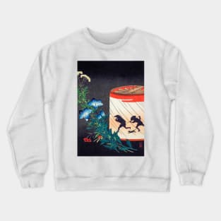 Bellflower and Lantern print in high resolution by Hiroaki Takahashi Crewneck Sweatshirt